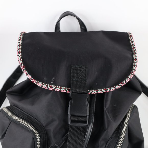 Vtg 90s Streetwear Southwestern Trim Multipocket Cinch Mini Rucksack Backpack main image 7